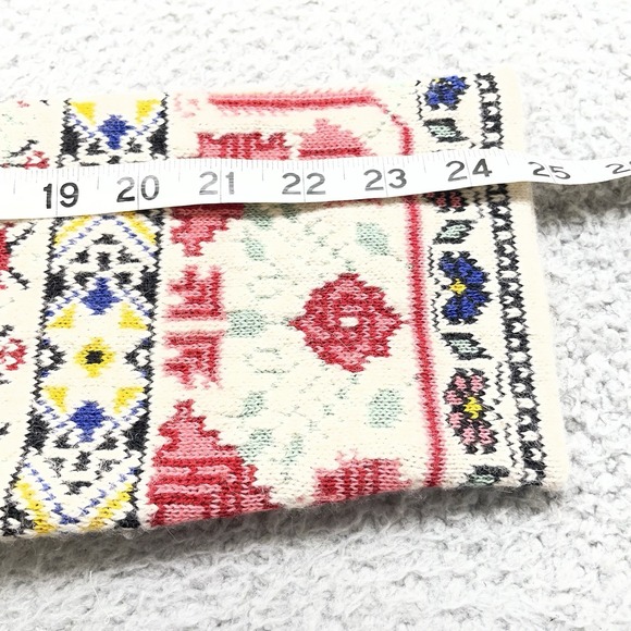 Anthropologie Aldo Martins Sweater Coat womens Fair Isle Long Knit Hoodie Duster - Picture 9 of 14